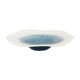 Decorative Centerpiece Bowl | 12" | Dark Blue Waters & White Glass