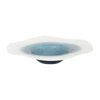 Decorative Centerpiece Bowl | 12" | Dark Blue Waters & White Glass