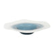 Decorative Centerpiece Bowl | 12" | Dark Blue Waters & White Glass