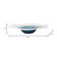Decorative Centerpiece Bowl | 12" | Dark Blue Waters & White Glass