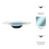 Decorative Centerpiece Bowl | 12" | Dark Blue Waters & White Glass
