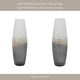 Decorative Flower Vase | 12" Contemporary Ombre Gray White Crackle Glass