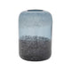 Elegant Ombre Flower Vase | 9" | Black | White | & Blue Clear Glass