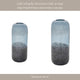 Elegant Ombre Flower Vase | 9" | Black | White | & Blue Clear Glass