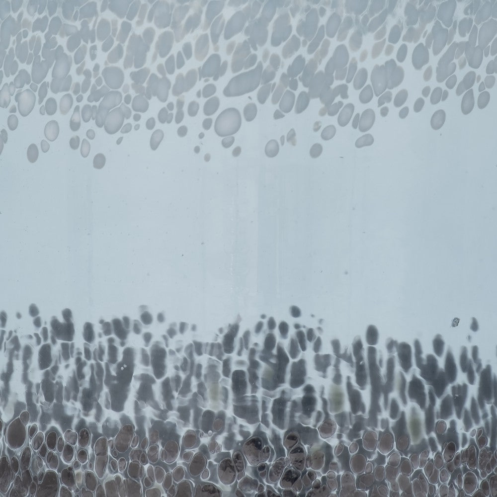 Elegant Ombre Flower Vase | 9" | Black | White | & Blue Clear Glass