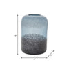 Elegant Ombre Flower Vase | 9" | Black | White | & Blue Clear Glass