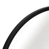 Decorative Oval Wall Mirror | 24x39 Portrait Black Iron Frame | Wood Back