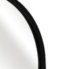 Decorative Oval Wall Mirror | 24x39 Portrait Black Iron Frame | Wood Back