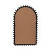 Antique Wall Mirror | 39" Black Beaded Arched Pine Wood Frame
