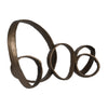 Abstract Tabletop Decor | Looped Design Antique Bronze Aluminum | 30"