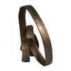 Abstract Tabletop Decor | Looped Design Antique Bronze Aluminum | 30"