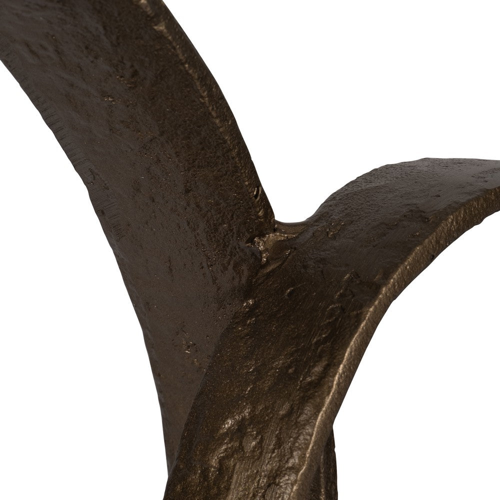 Abstract Tabletop Decor | Looped Design Antique Bronze Aluminum | 30"