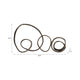 Abstract Tabletop Decor | Looped Design Antique Bronze Aluminum | 30"