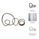 Abstract Tabletop Decor | Looped Design Antique Bronze Aluminum | 30"