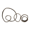 Abstract Tabletop Decor | Looped Design Antique Bronze Aluminum | 30"
