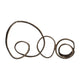 Abstract Tabletop Decor | Looped Design Antique Bronze Aluminum | 30"