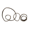 Abstract Tabletop Decor | Looped Design Antique Bronze Aluminum | 30"