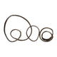Abstract Tabletop Decor | Looped Design Antique Bronze Aluminum | 30"