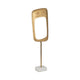 Unique Accent Sculpture Tabletop Decor | 27" Gold Metal | White Marble