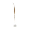 Unique Accent Sculpture Tabletop Decor | 27" Gold Metal | White Marble