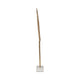 Unique Accent Sculpture Tabletop Decor | 27" Gold Metal | White Marble