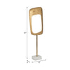 Unique Accent Sculpture Tabletop Decor | 27" Gold Metal | White Marble