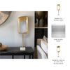 Unique Accent Sculpture Tabletop Decor | 27" Gold Metal | White Marble