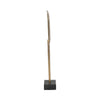 Rhombus Sculpture for Tabletop Decor | 20" Gold Metal | Black Marble