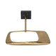 Rhombus Sculpture for Tabletop Decor | 20" Gold Metal | Black Marble