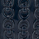 Decorative Jar | Lid w Round Finial | Chain Texture Navy Blue Ceramic