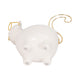 Voss Kitty Trinket Dish with Ring Holder Tail | 7" White-Gold Ceramic