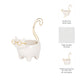 Voss Kitty Trinket Dish with Ring Holder Tail | 7" White-Gold Ceramic