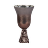 Calyn Accent Vase | Chalice Sculptural Aluminum | Metallic Glass 15"