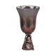 Calyn Accent Vase | Chalice Sculptural Aluminum | Metallic Glass 15"