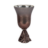 Calyn Accent Vase | Chalice Sculptural Aluminum | Metallic Glass 15"