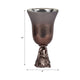Calyn Accent Vase | Chalice Sculptural Aluminum | Metallic Glass 15"