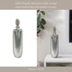 Metallic Bottle Tabletop Decor w Round Topper | 16" | Silver Aluminium