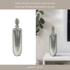 Metallic Bottle Tabletop Decor w Round Topper | 16" | Silver Aluminium