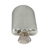 Metallic Bottle Tabletop Decor w Round Topper | 16" | Silver Aluminium