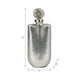 Metallic Bottle Tabletop Decor w Round Topper | 16" | Silver Aluminium