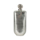 Decorative Bottle with Luxe Sphere Topper | 19" Metallic Silver Glass