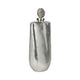 Decorative Bottle with Luxe Sphere Topper | 19" Metallic Silver Glass