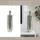 Decorative Bottle with Luxe Sphere Topper | 19" Metallic Silver Glass