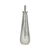 Decorative Bottle with Luxe Sphere Topper | 19" Metallic Silver Glass
