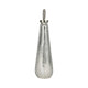Decorative Bottle with Luxe Sphere Topper | 19" Metallic Silver Glass