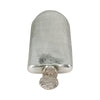 Decorative Bottle with Luxe Sphere Topper | 19" Metallic Silver Glass