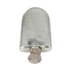 Decorative Bottle with Luxe Sphere Topper | 19" Metallic Silver Glass
