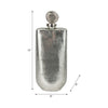 Decorative Bottle with Luxe Sphere Topper | 19" Metallic Silver Glass