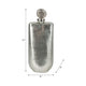 Decorative Bottle with Luxe Sphere Topper | 19" Metallic Silver Glass