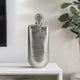 Decorative Bottle with Luxe Sphere Topper | 19" Metallic Silver Glass